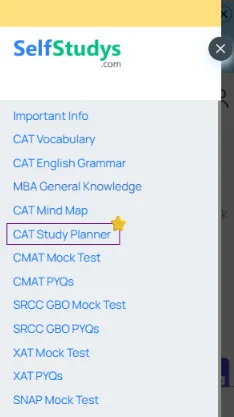 Study Planner for CAT students
